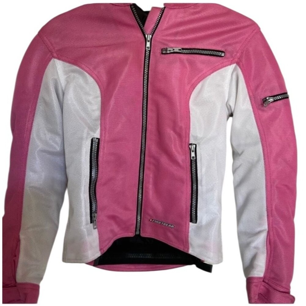 Firstgear Womens Pink & White Mesh Motorcycle Jacket‎ Size S NWT